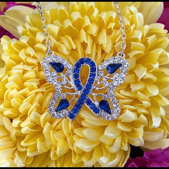 Blue Front Line workers Ribbon necklace - Picture 2 of 4